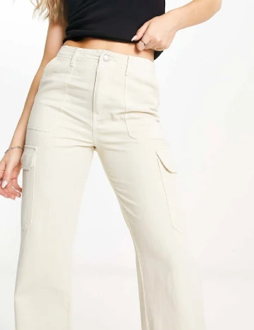 Pantaloni Signature 8, crem