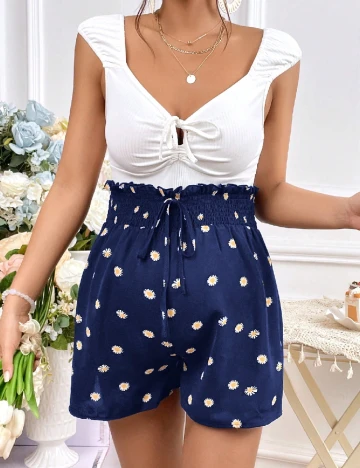 Pantaloni scurti SHEIN Maternity, bleumarin