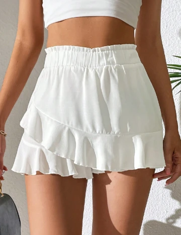 Fusta pantalon SHEIN, alb