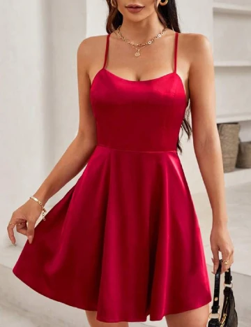 Rochie scurta SHEIN, grena