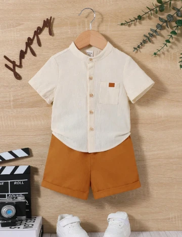 Compleu Shein Kids, crem/maro