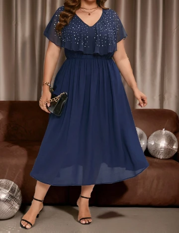 Rochie medie SHEIN CURVE, bleumarin