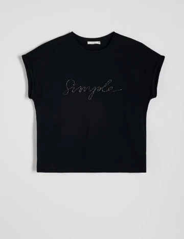 Tricou Reserved, negru
