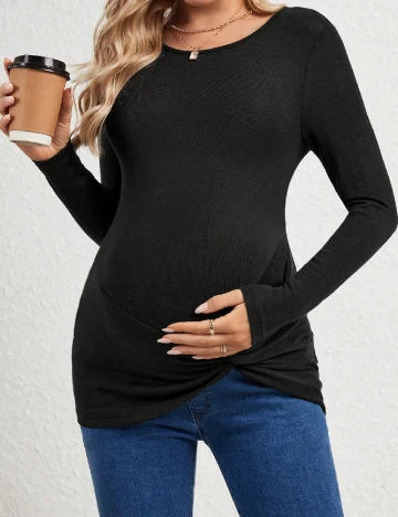 Bluza SHEIN Maternity, negru