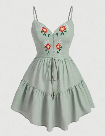 Rochie scurta SHEIN CURVE, verde