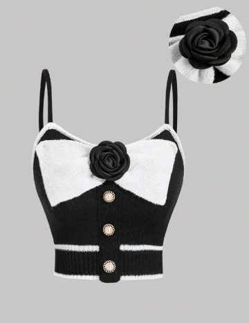 Top SHEIN, negru