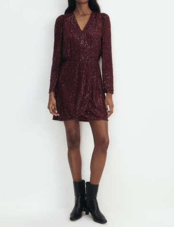 Rochie scurta Reserved, visiniu