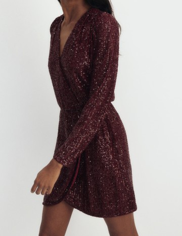 Rochie scurta Reserved, visiniu