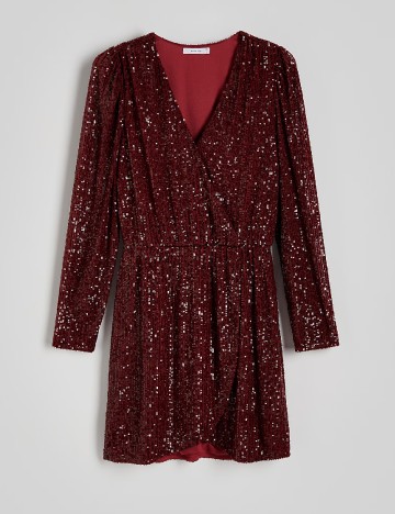 Rochie scurta Reserved, visiniu