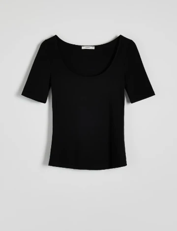 Tricou Reserved, negru