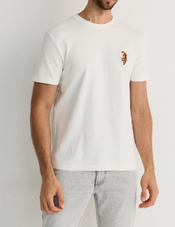
						Tricou Reserved, ecru