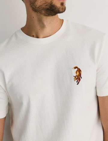 Tricou Reserved, ecru