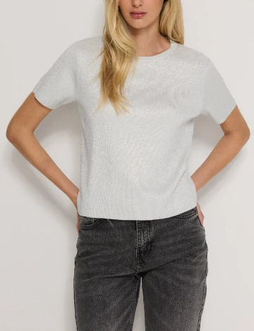 Tricou Reserved, argintiu Gri