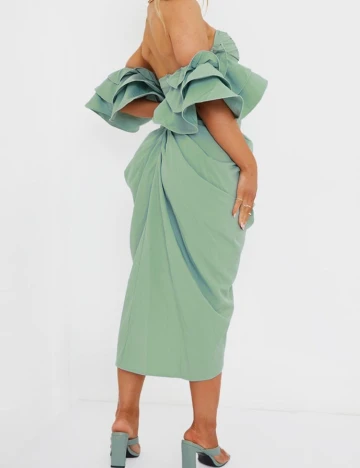 Rochie medie PRETTYLITTLETHING, verde