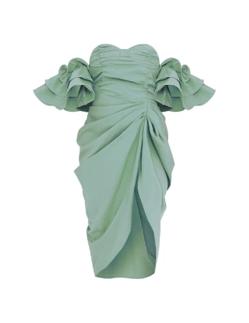 Rochie medie PRETTYLITTLETHING, verde