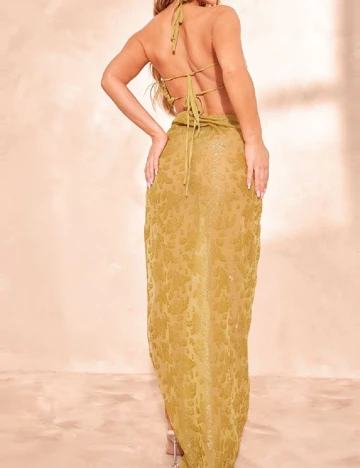 Rochie lunga PRETTYLITTLETHING, verde