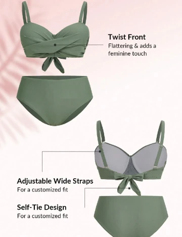 Costum de baie SHEIN, verde