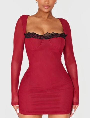 Rochie scurta PRETTYLITTLETHING, rosu