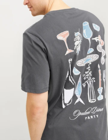 Tricou Jack&Jones Plus Size Men, gri