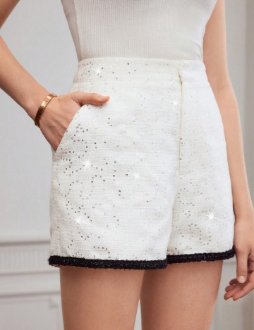 
						Pantaloni scurti MOTF, alb