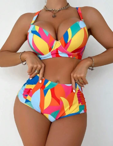 Costum de baie SHEIN, mix culori