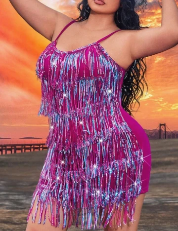 Rochie scurta SHEIN CURVE, magenta