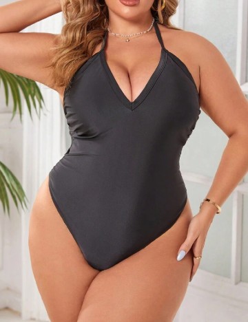 
						Costum de baie SHEIN CURVE, negru