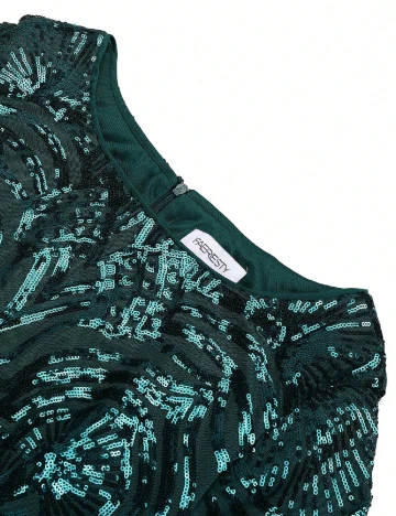 Rochie lunga Faeriesty Plus Size, verde