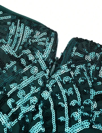 Rochie lunga Faeriesty Plus Size, verde