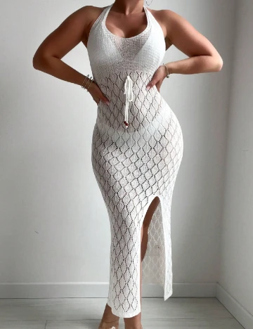 Rochie de plaja SHEIN, ecru