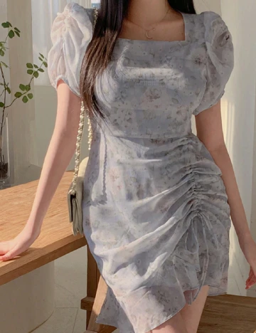 Rochie scurta Dazy, gri