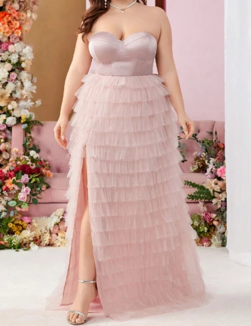Rochie lunga SHEIN CURVE, roz