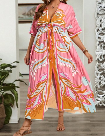 
						Rochie lunga SHEIN CURVE, mix culori