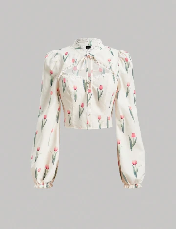 Top SHEIN, ecru