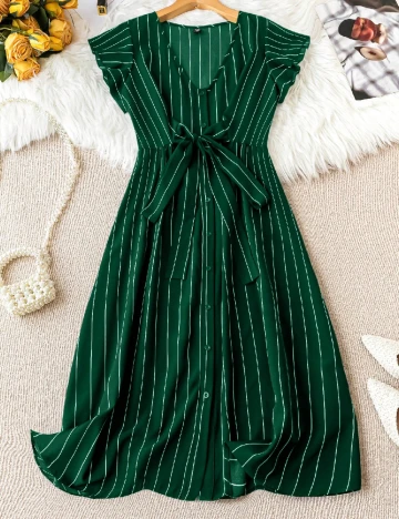 Rochie medie SHEIN CURVE, verde