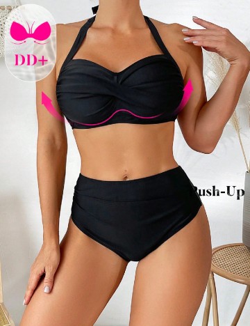 
						Costum de baie SHEIN, negru