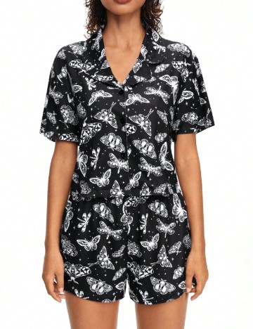 
						Pijama Romwe, negru