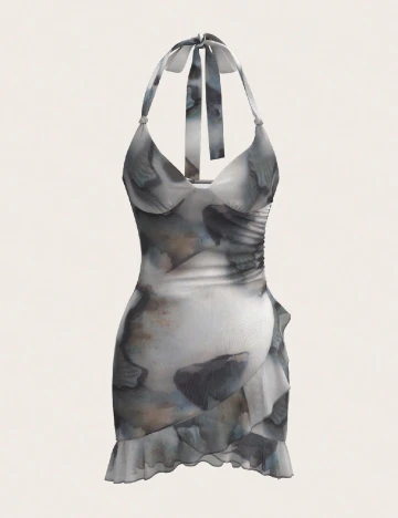 Rochie scurta SHEIN, gri