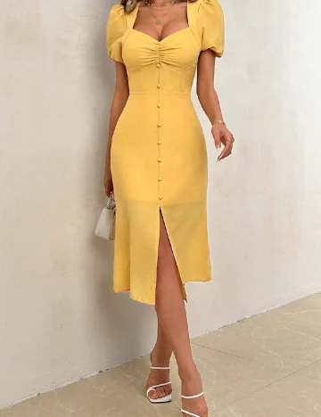 Rochie medie SHEIN, galben