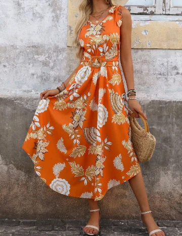 Rochie medie SHEIN, portocaliu
