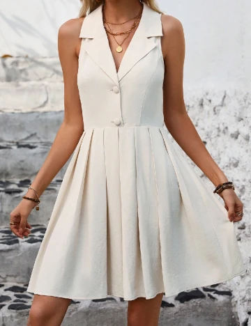 Rochie scurta SHEIN, crem