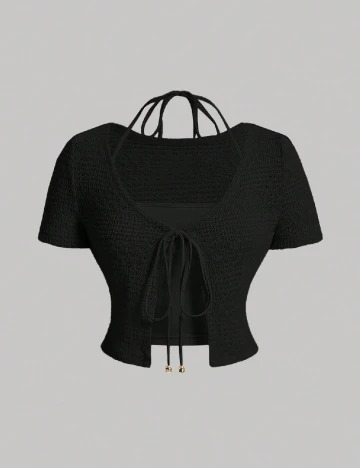 Top SHEIN CURVE, negru