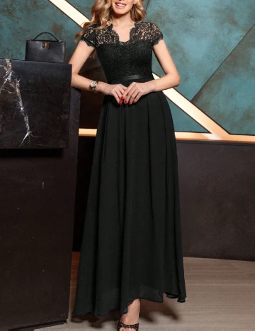 Rochie lunga Miusol, negru