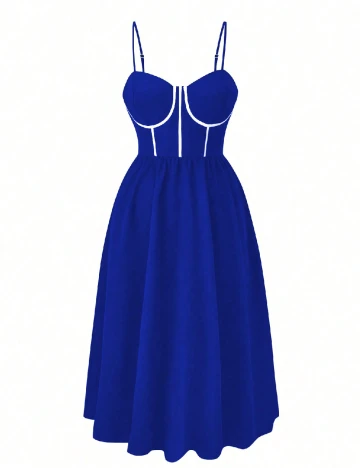 Rochie medie SHEIN CURVE, albastru