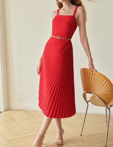 Rochie medie MOTF, rosu Rosu