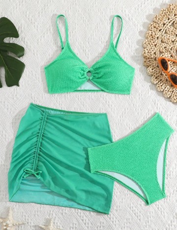
						Costum de baie Shein Kids, verde