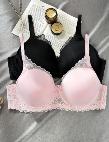 Set sutiene 2 bucati SHEIN, mix culori Maro