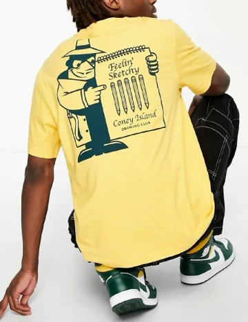 Tricou Coney Island Picnic, galben