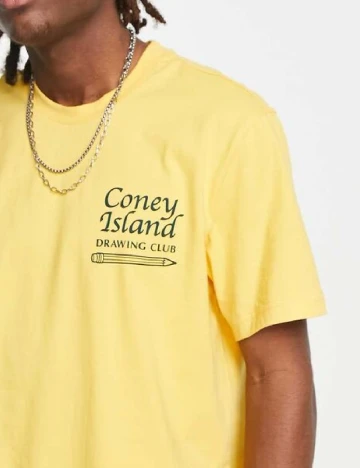 Tricou Coney Island Picnic, galben