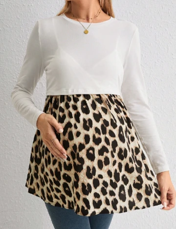 Bluza SHEIN Maternity, animal print